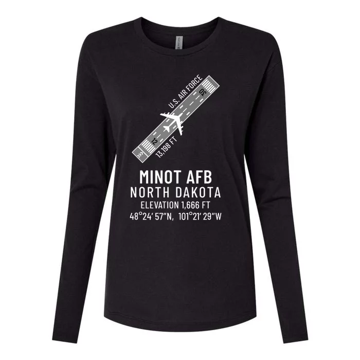 Minot Afb North Dakota 5th Bomb Wing Gifts Womens Cotton Relaxed Long Sleeve T-Shirt