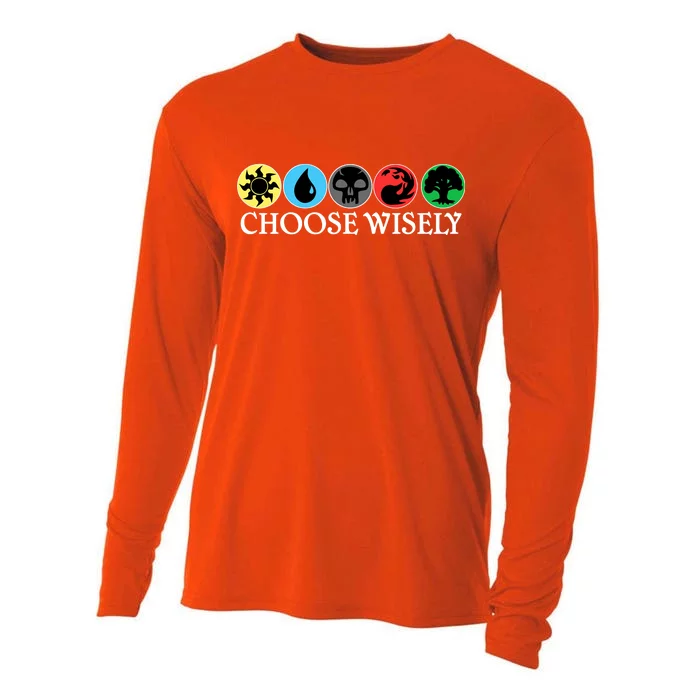 Mana Symbols Gathering Magic Choose Wisely Cooling Performance Long Sleeve Crew