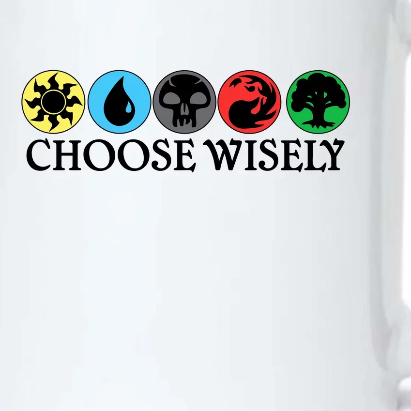 Mana Symbols Gathering Magic Choose Wisely Black Color Changing Mug