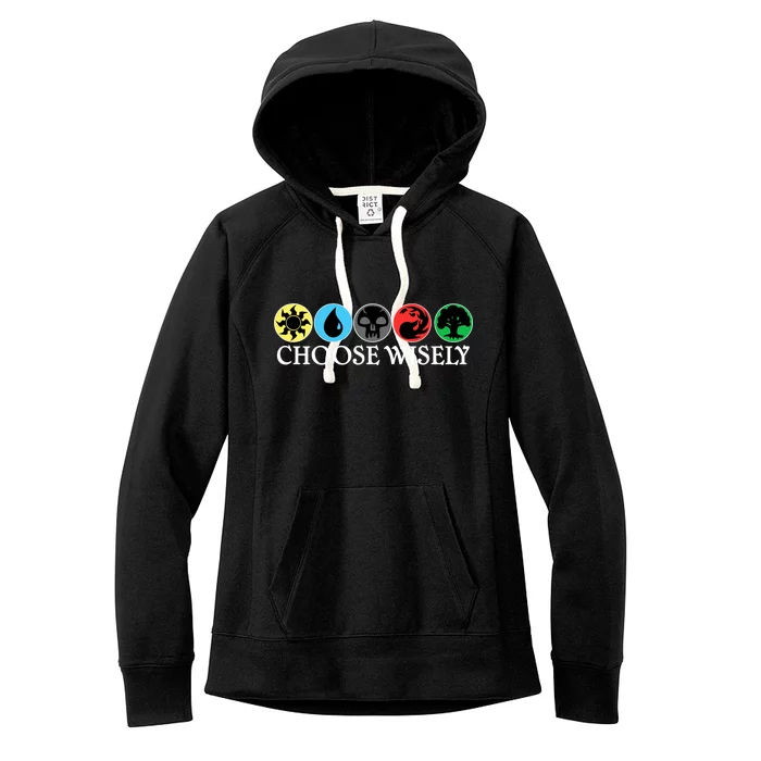 Mana Symbols Gathering Magic Choose Wisely Women's Fleece Hoodie