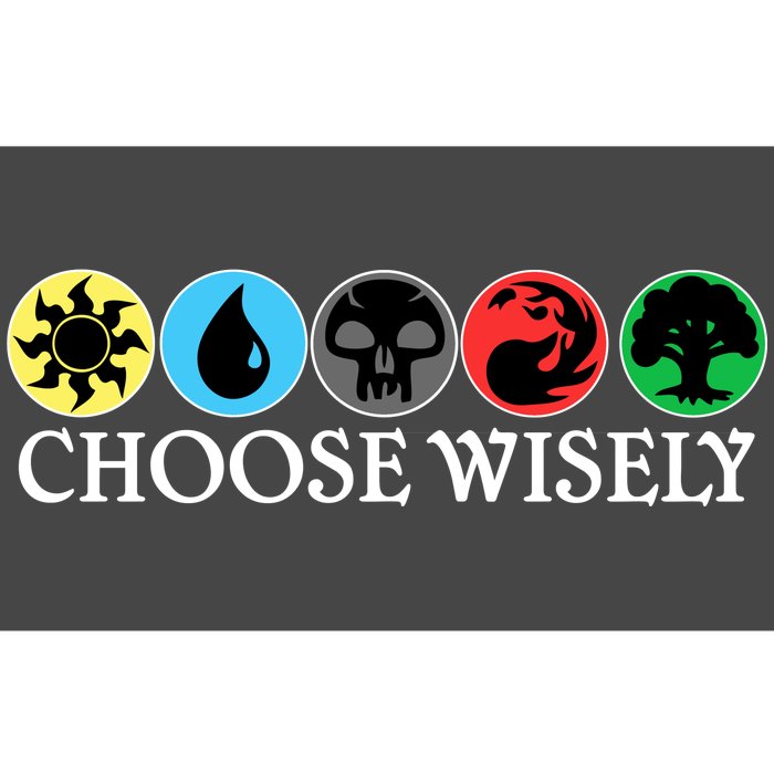 Mana Symbols Gathering Magic Choose Wisely Bumper Sticker