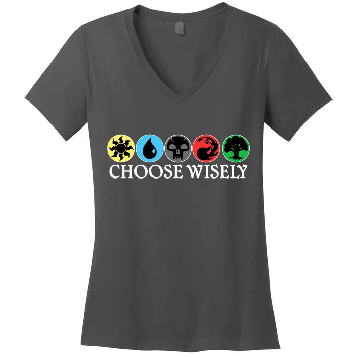 Mana Symbols Gathering Magic Choose Wisely Women's V-Neck T-Shirt