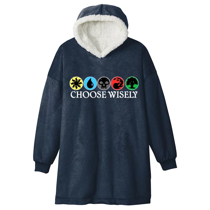 Mana Symbols Gathering Magic Choose Wisely Hooded Wearable Blanket