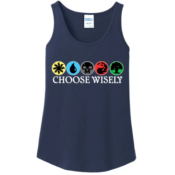 Mana Symbols Gathering Magic Choose Wisely Ladies Essential Tank