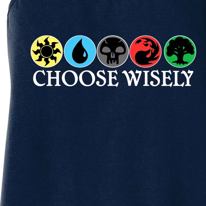 Mana Symbols Gathering Magic Choose Wisely Women's Racerback Tank