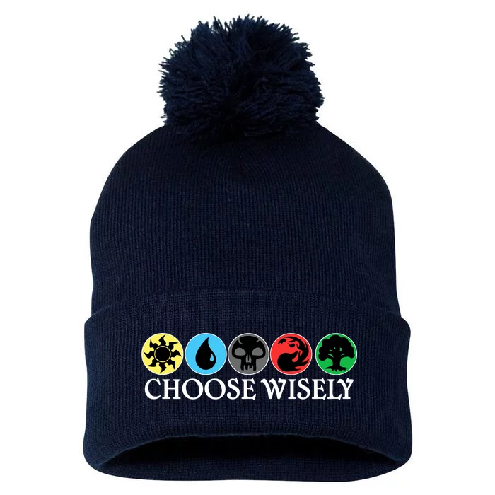 Mana Symbols Gathering Magic Choose Wisely Pom Pom 12in Knit Beanie