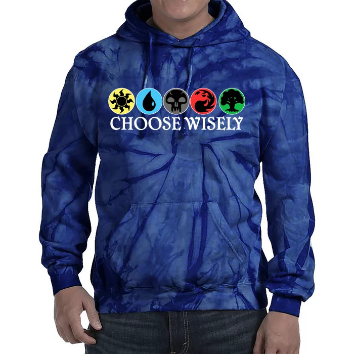 Mana Symbols Gathering Magic Choose Wisely Tie Dye Hoodie