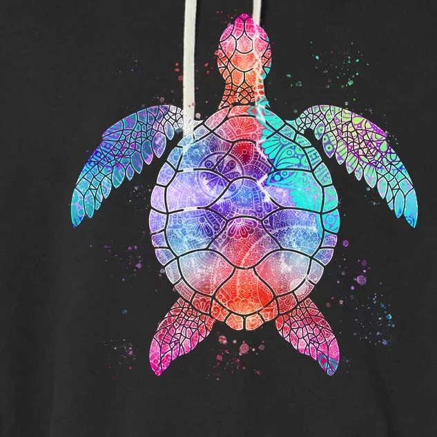 Mandala Sea Turtle Garment-Dyed Fleece Hoodie