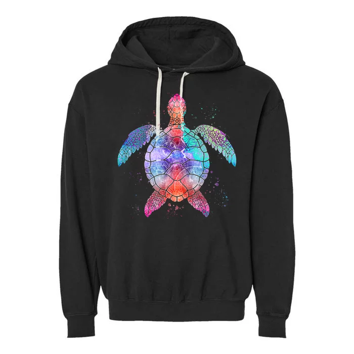 Mandala Sea Turtle Garment-Dyed Fleece Hoodie