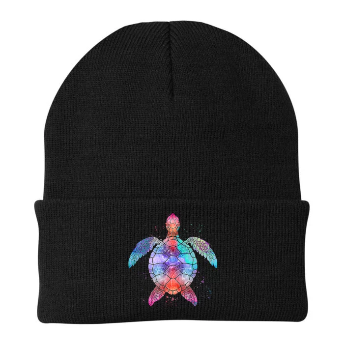 Mandala Sea Turtle Knit Cap Winter Beanie