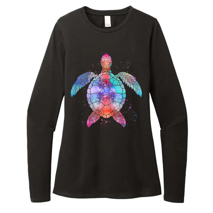 Mandala Sea Turtle Womens CVC Long Sleeve Shirt