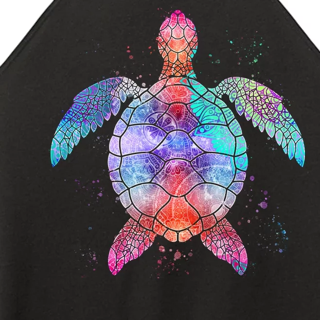 Mandala Sea Turtle Women’s Perfect Tri Rocker Tank