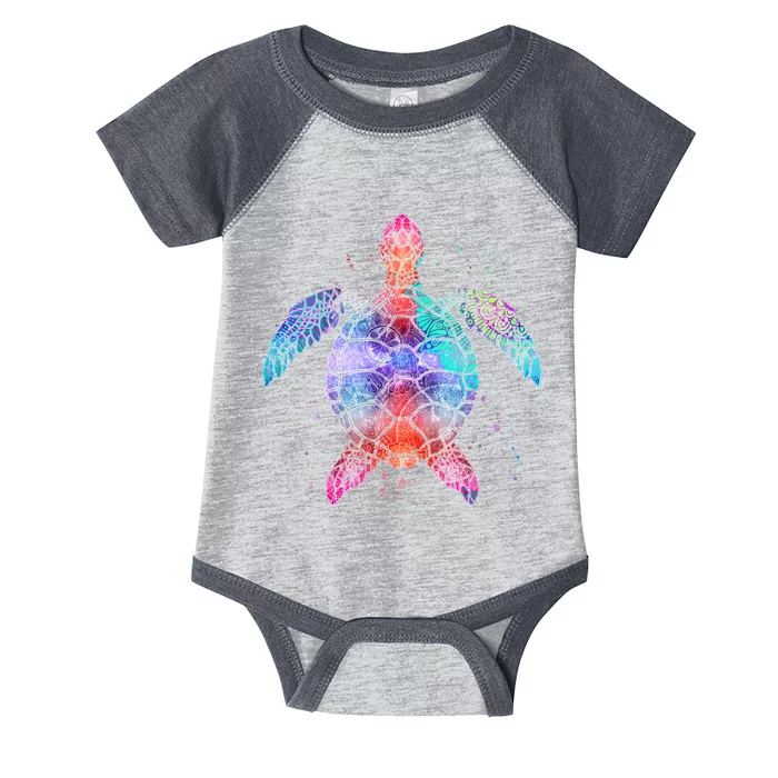 Mandala Sea Turtle Infant Baby Jersey Bodysuit