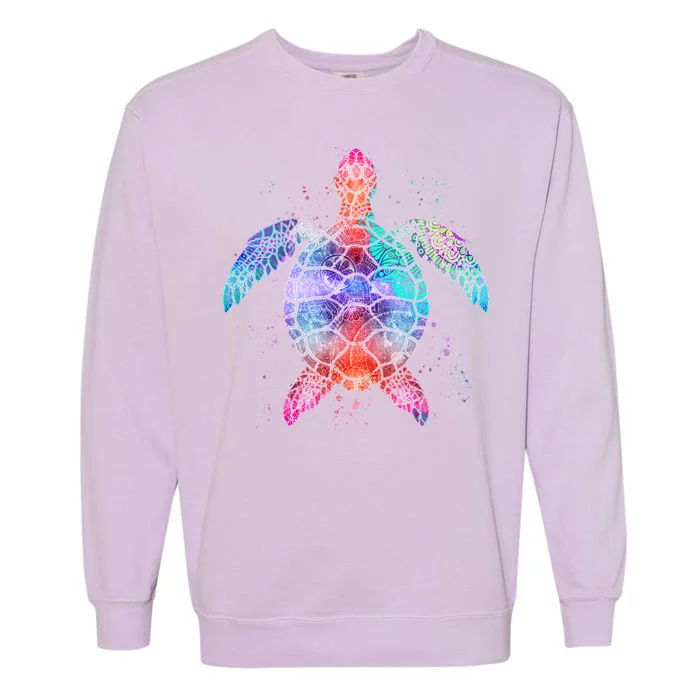 Mandala Sea Turtle Garment-Dyed Sweatshirt