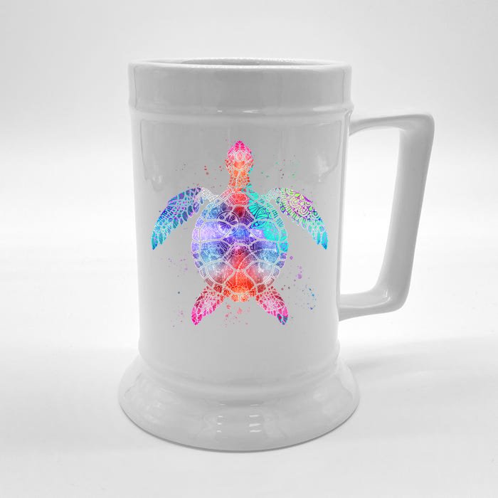 Mandala Sea Turtle Front & Back Beer Stein