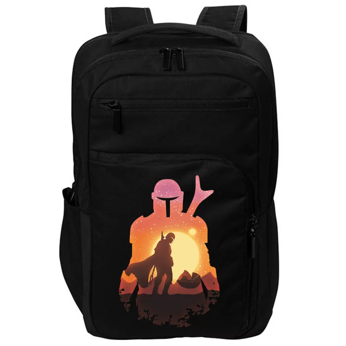 Mando Sunset Illustration Cool Graphic Impact Tech Backpack