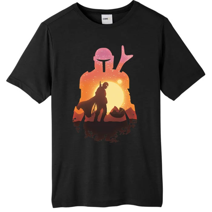 Mando Sunset Illustration Cool Graphic ChromaSoft Performance T-Shirt