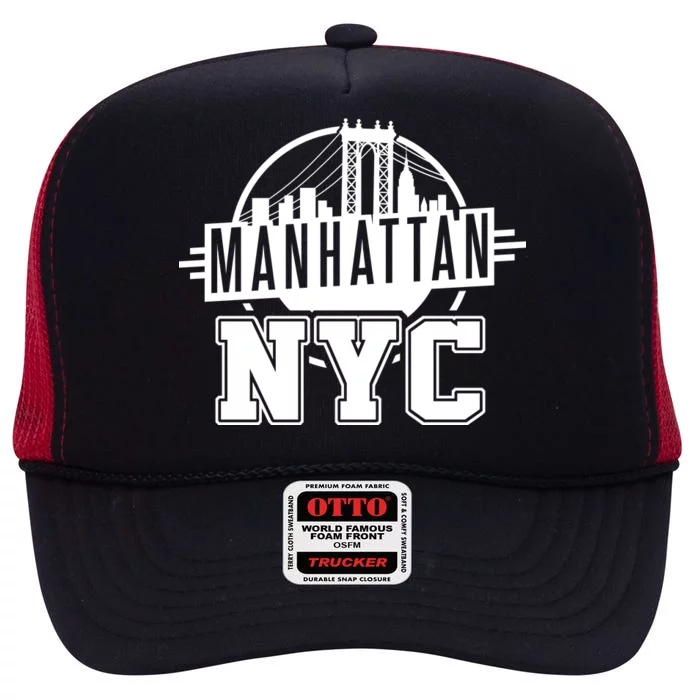 Manhattan NYC High Crown Mesh Trucker Hat