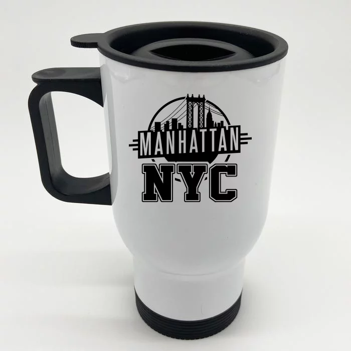 Manhattan NYC Front & Back Stainless Steel Travel Mug