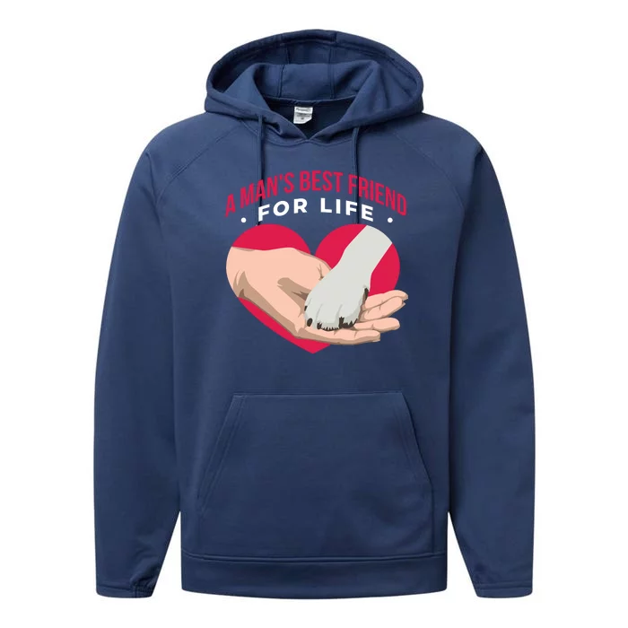 Man's Best Friend For Life Dog Performance Fleece Hoodie