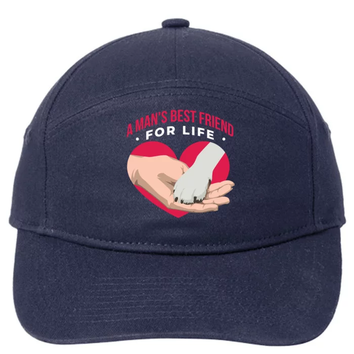 Man's Best Friend For Life Dog 7-Panel Snapback Hat