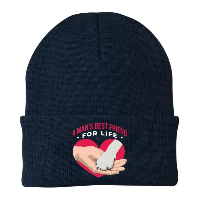 Man's Best Friend For Life Dog Knit Cap Winter Beanie