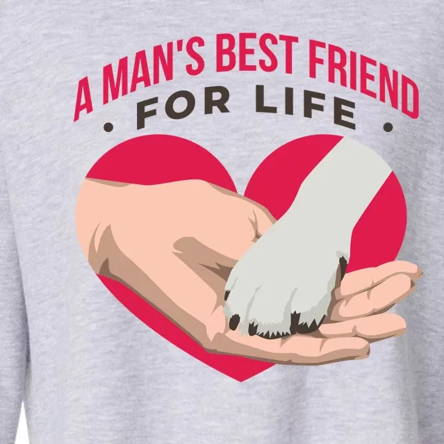 Man's Best Friend For Life Dog Cropped Pullover Crew