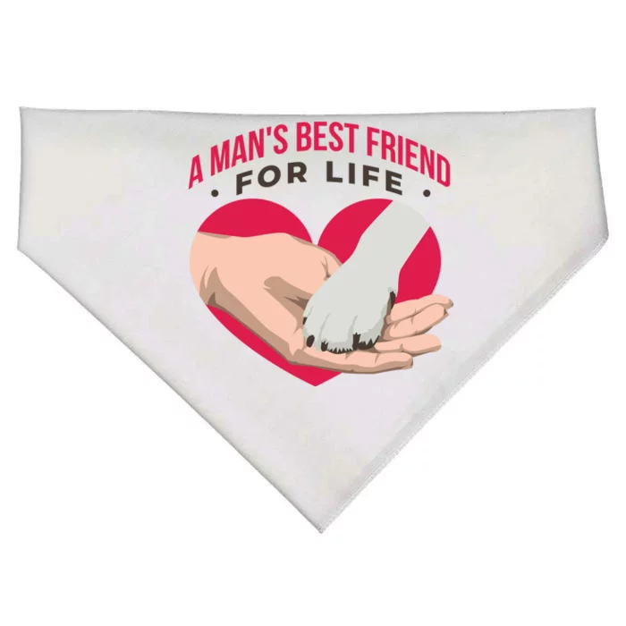 Man's Best Friend For Life Dog USA-Made Doggie Bandana