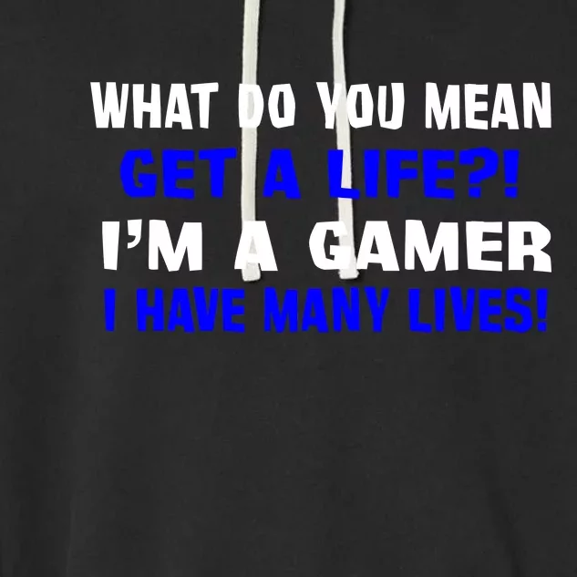 Many Lives Gamer Garment-Dyed Fleece Hoodie