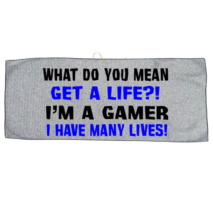 Many Lives Gamer Large Microfiber Waffle Golf Towel