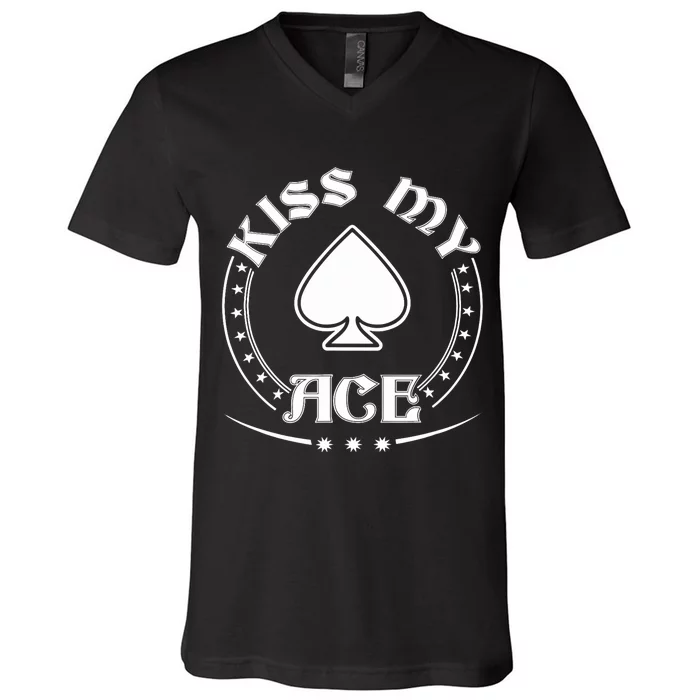 My Ace Of Spades Card Funny Poker V-Neck T-Shirt