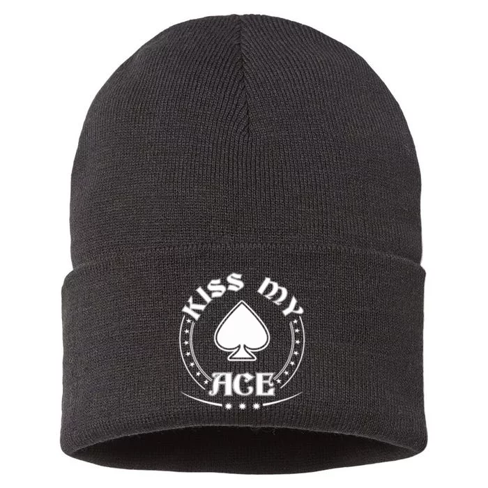 My Ace Of Spades Card Funny Poker Sustainable Knit Beanie