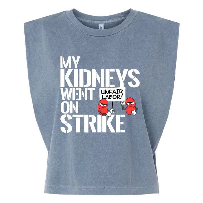 Myneys Are On Strike A Funny Dialysis Patient Garment-Dyed Women's Muscle Tee