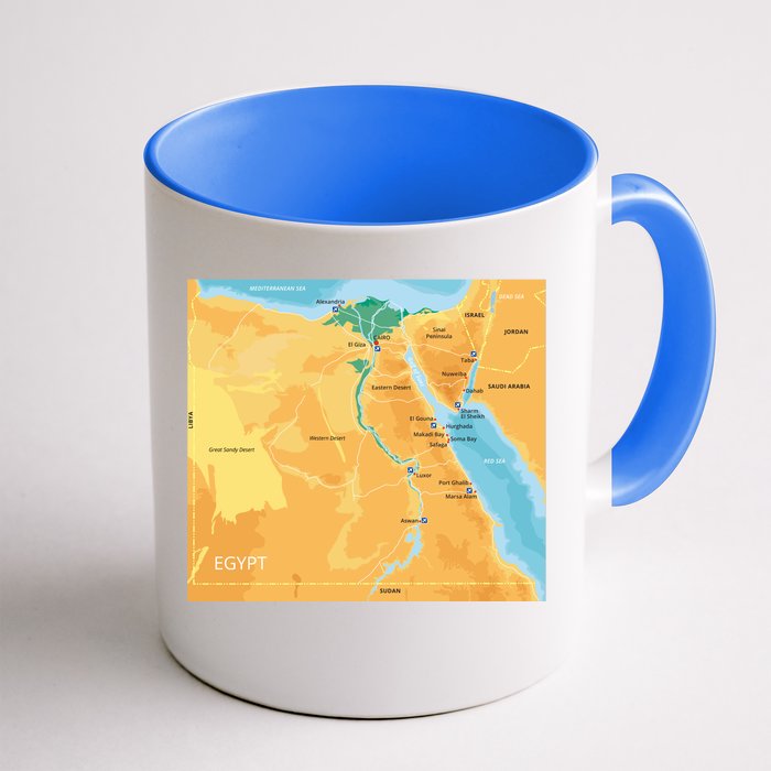 Map of Egypt Front & Back Coffee Mug