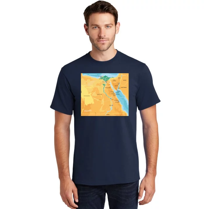 Map of Egypt Tall T-Shirt