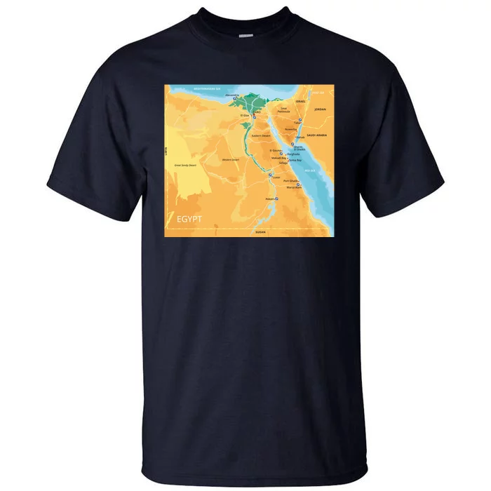 Map of Egypt Tall T-Shirt