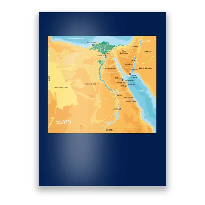 Map of Egypt Poster