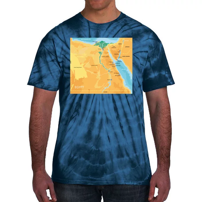 Map of Egypt Tie-Dye T-Shirt