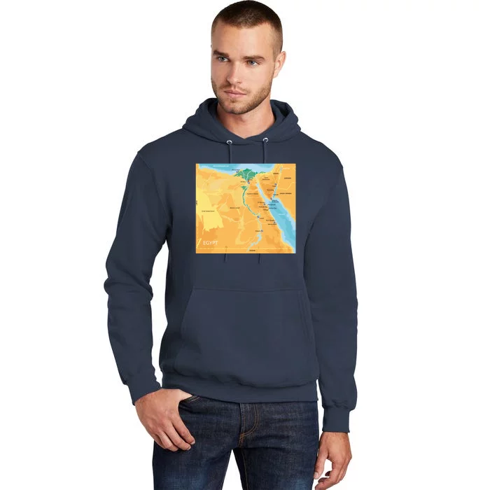 Map of Egypt Tall Hoodie