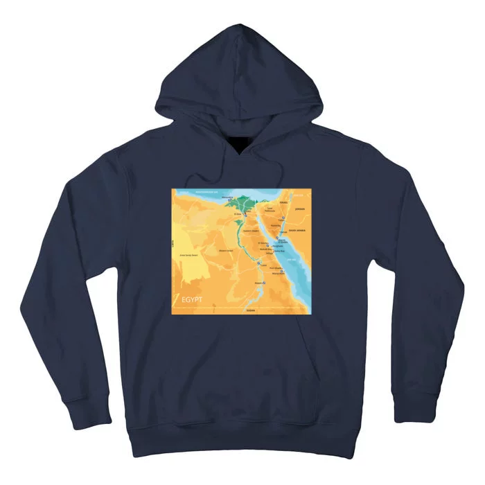 Map of Egypt Tall Hoodie