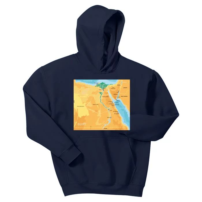 Map of Egypt Kids Hoodie