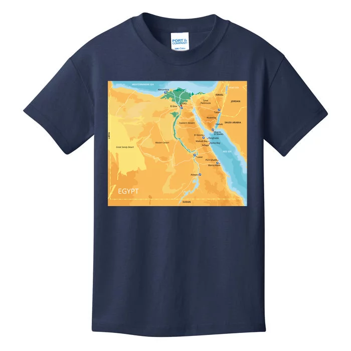 Map of Egypt Kids T-Shirt