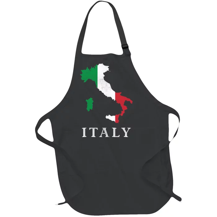 Map Of Italy Full-Length Apron With Pocket