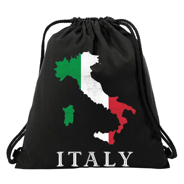 Map Of Italy Drawstring Bag