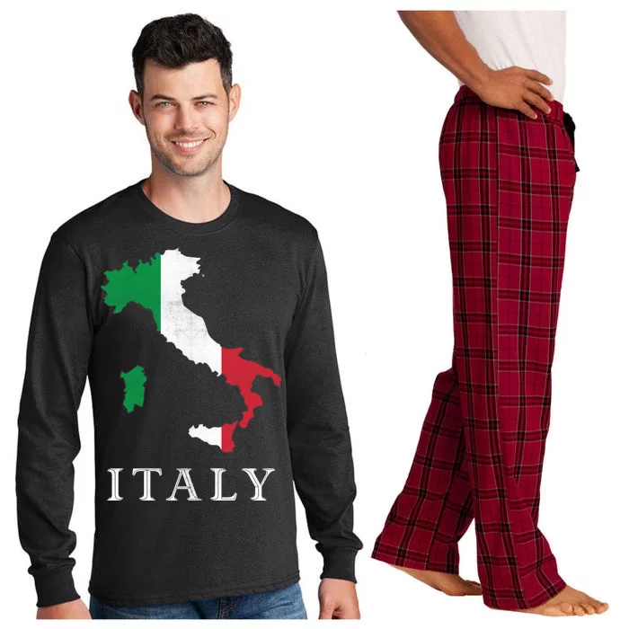 Map Of Italy Long Sleeve Pajama Set