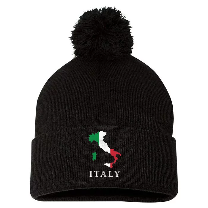 Map Of Italy Pom Pom 12in Knit Beanie