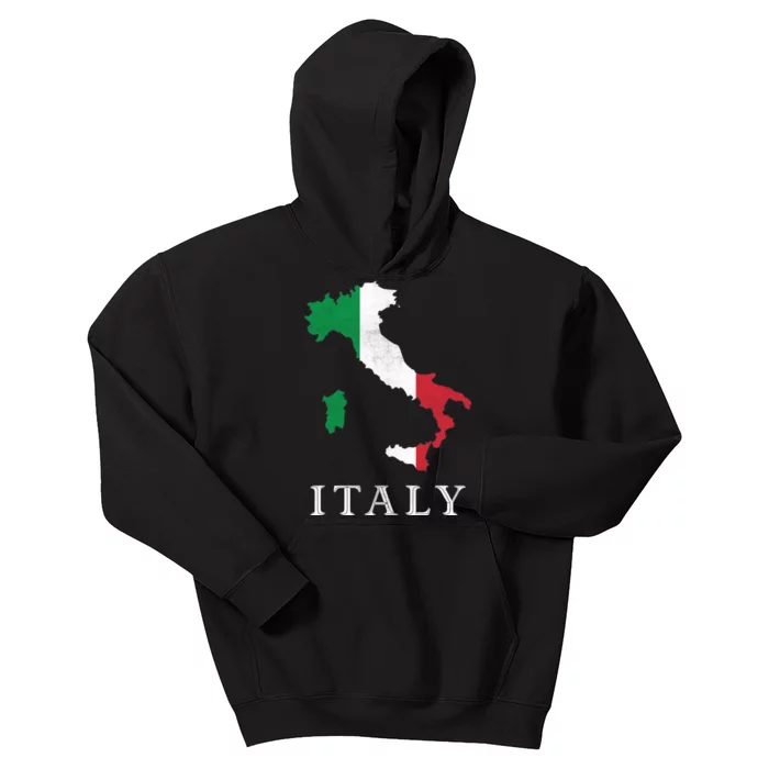 Map Of Italy Kids Hoodie