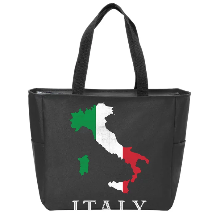 Map Of Italy Zip Tote Bag