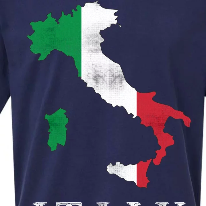 Map Of Italy Sueded Cloud Jersey T-Shirt