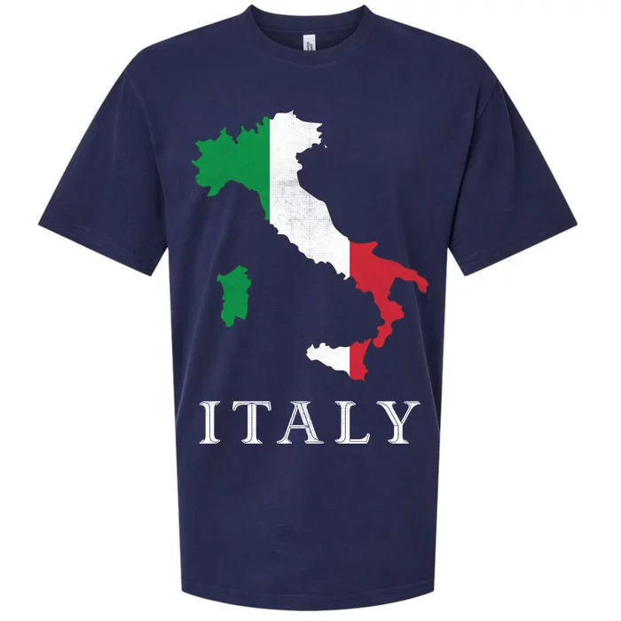 Map Of Italy Sueded Cloud Jersey T-Shirt